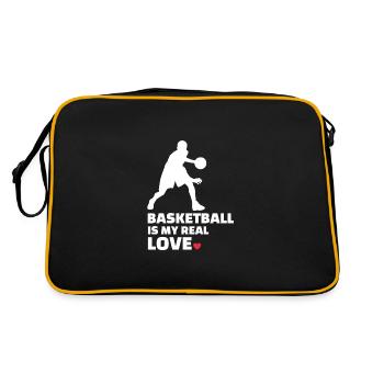 I love basketball - Retro Bag - black/gold - Back