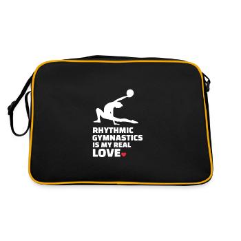 Ich Liebe Rhythmische Sportgymnastik - Retro Tasche - Schwarz/Gold - Hinten