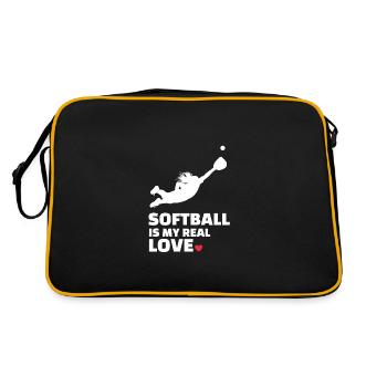 J’adore le softball - Sac Retro - noir/or - Dos