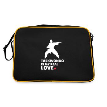 J’adore le Taekwondo - Sac Retro - noir/or - Dos