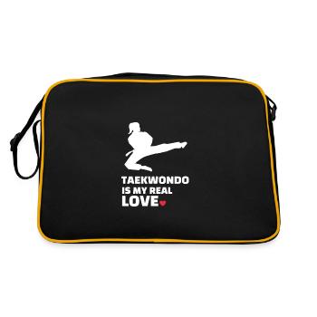J’adore le Taekwondo - Sac Retro - noir/or - Dos