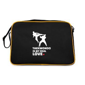 J’adore le Taekwondo - Sac Retro - noir/or - Dos