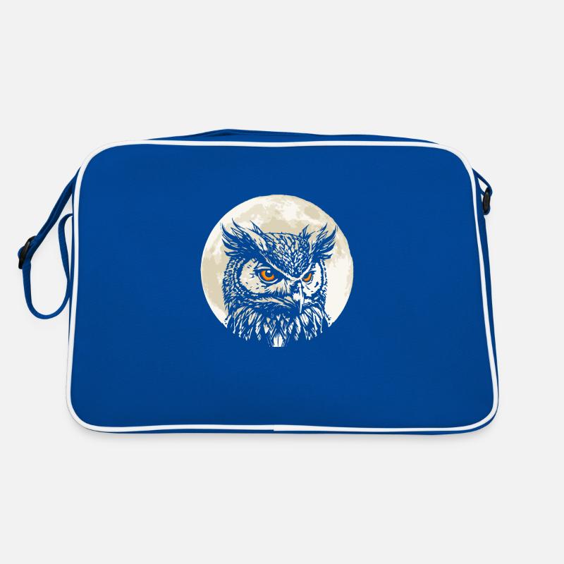 Hibou, forêt, nuit, faune, oiseaux, nature Sac Retro