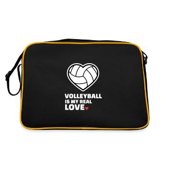 J’adore le volleyball - Sac Retro - noir/or - Dos