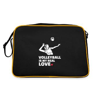 J’adore le volleyball - Sac Retro - noir/or - Dos
