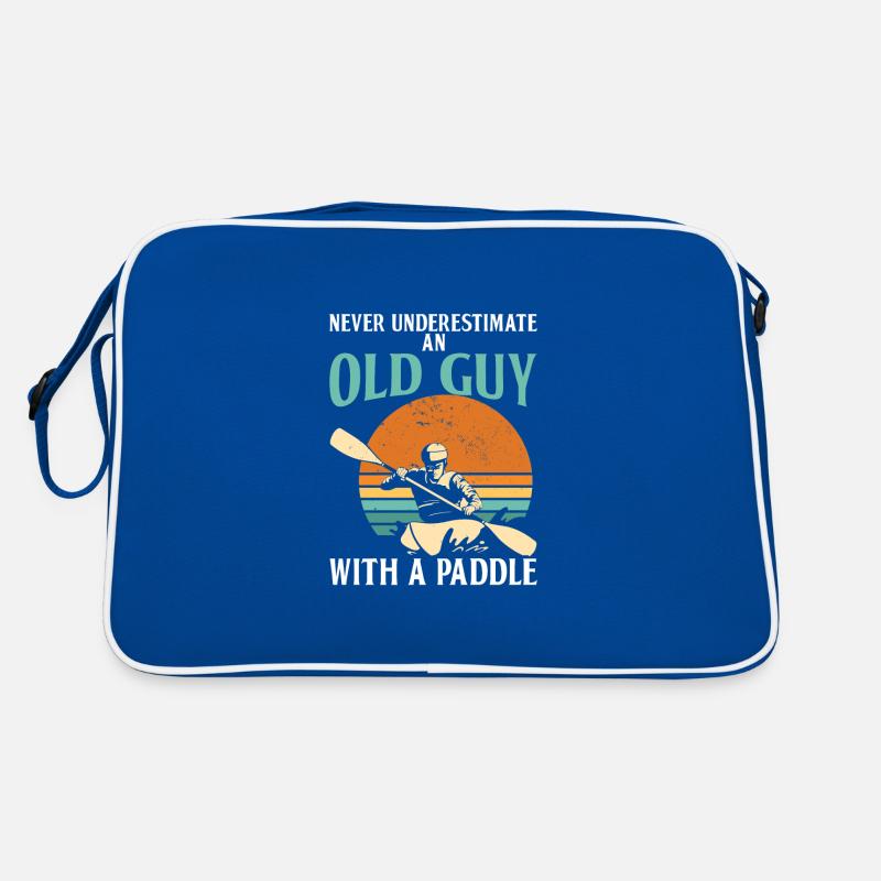 Unterschätzen Sie nie Ein alter Mann mit einem Retro Tasche