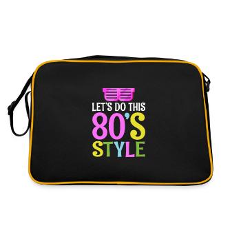 | de style des années 80 Costume de fête rétro des années 80 - Sac Retro - noir/or - Dos