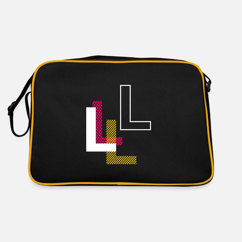 L - Cadeaux de conception de lettre initiale Sac Retro