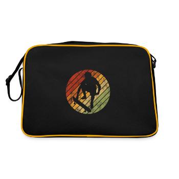 Skateboarder Skateboard Skater Skate Skateing - Retro Bag - black/gold - Back
