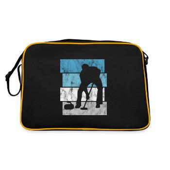 Curling sur glace Curling Retro Cadeau - Sac Retro - noir/or - Dos