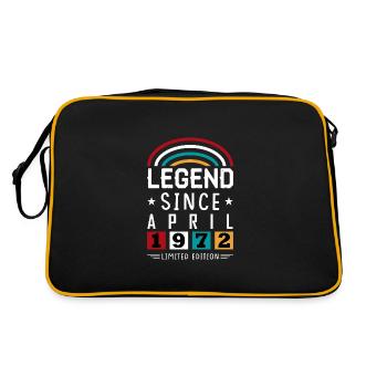 1972 Legend Since Birthday Gift April - Retro Bag - black/gold - Back