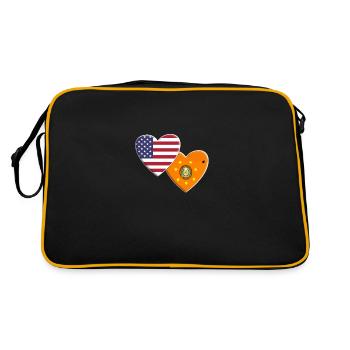 USA American Cherokee Indian Native American Flag - Retro Bag - black/gold - Back