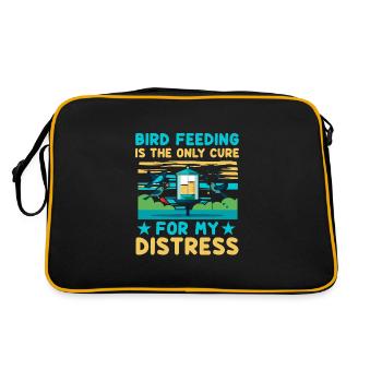 Nourrir les oiseaux est le seul remède à ma détresse - Sac Retro - noir/or - Dos