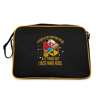 Ich habe meine Symptome online nachgeschlagen - Retro Tasche - Schwarz/Gold - Hinten