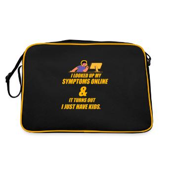 Ich habe meine Symptome online nachgeschlagen - Retro Tasche - Schwarz/Gold - Hinten