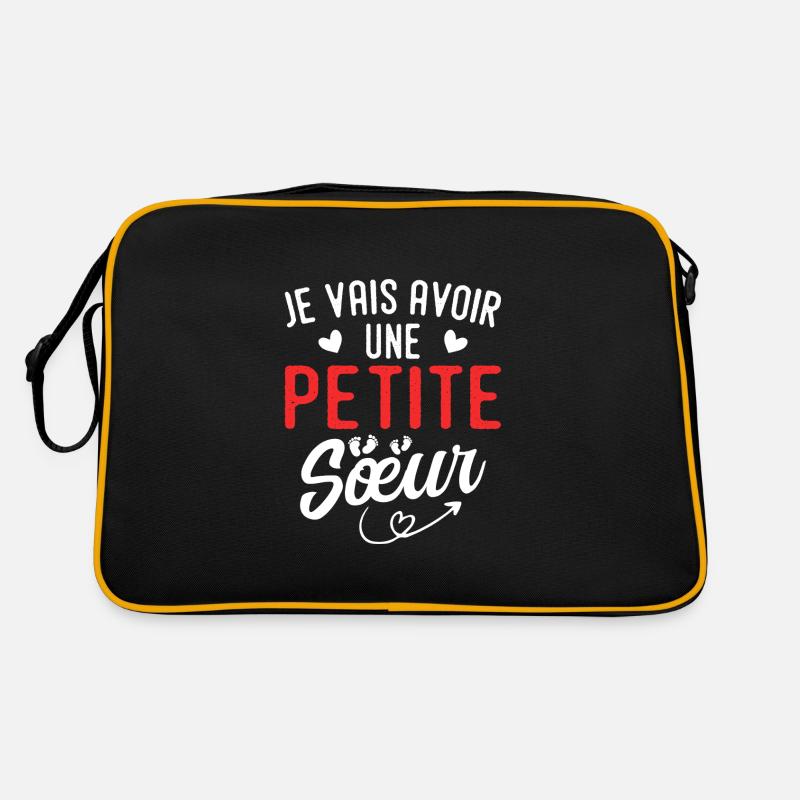 Ich werde eine kleine Schwester haben Retro Tasche