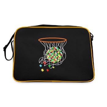 Autism Basketball - Retro Bag - black/gold - Back