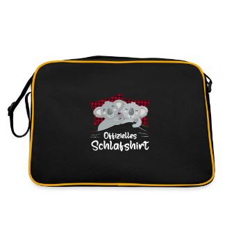Offizielles Schlafshirt Koala Buffalo Plaid - Retro Tasche - Schwarz/Gold - Hinten