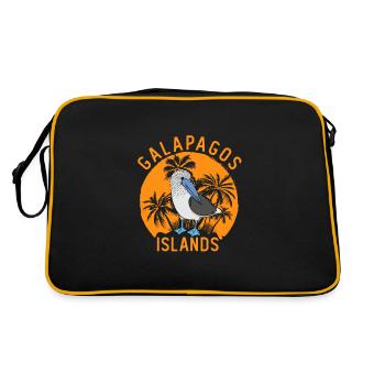 Boobies Seabirds Blue Foot Booby Bird - Retro Bag - black/gold - Back