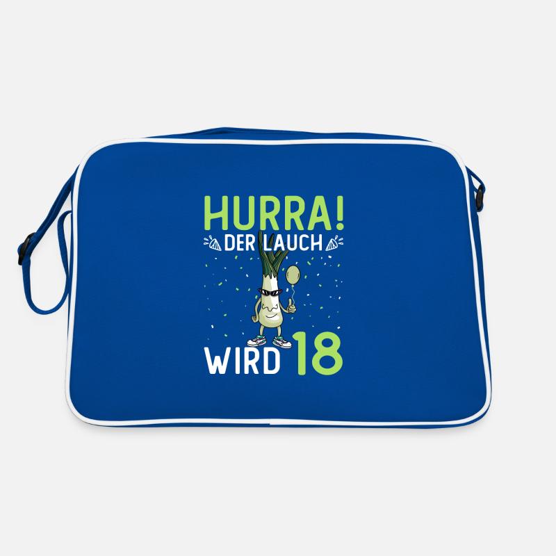 Hurra der Lauch wird 18 Retro Tasche
