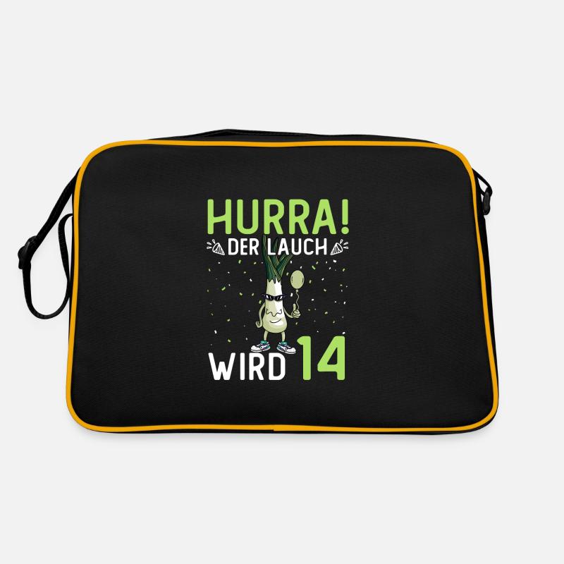 Hurra der Lauch wird 14 Lauchstange Retro Tasche