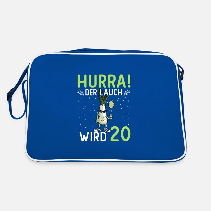 Hurra der Lauch wird 20 Retro Tasche