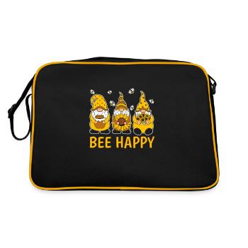 Abeille heureuse - Sac Retro - noir/or - Dos