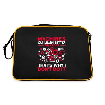Machines Can Learn Better - Retro Bag - black/gold - Back