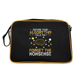 Before Your Algorythm Tell You Forget The Nonsense - Retro Bag - black/gold - Back