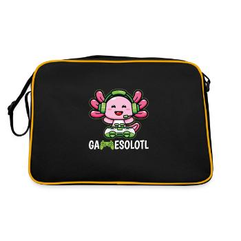Gamesolotl – Axolotl Gamer Video Games Lover - Retro Bag - black/gold - Back
