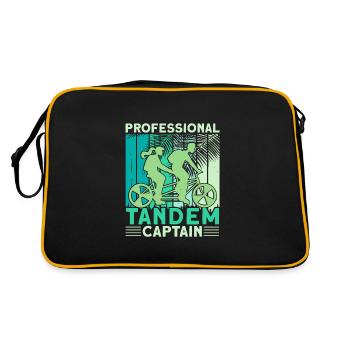 Professional Tandem Captain Couple Cycling - Retro Bag - black/gold - Back