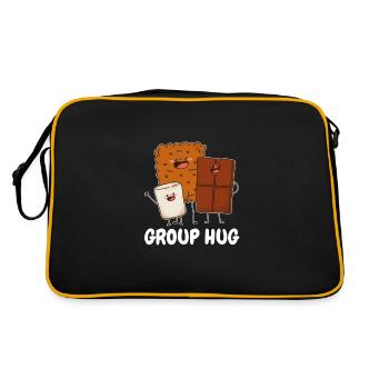 Group Hug - Retro Tasche - Schwarz/Gold - Hinten