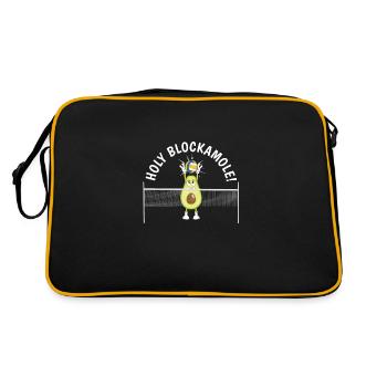 Holy Blockamole - Retro Tasche - Schwarz/Gold - Hinten