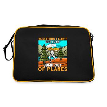 Vous pensez que je ne peux pas, mais je peux sauter des avions - Sac Retro - noir/or - Dos