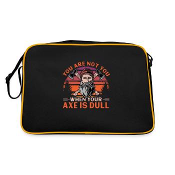 You Are Not You When Your Axe Is Dull - Retro Bag - black/gold - Back