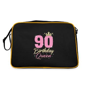Anniversaire Reine 90 - Sac Retro - noir/or - Dos