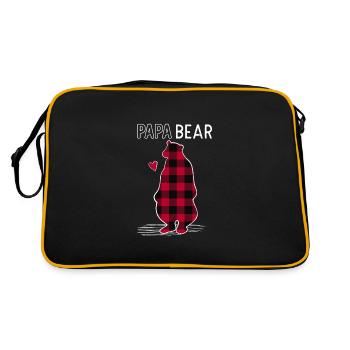 Papa Bear - Retro Bag - black/gold - Back