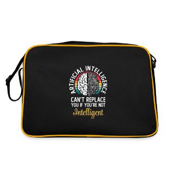 Artificial Intelligence Algorithm Brain - Retro Bag - black/gold - Back