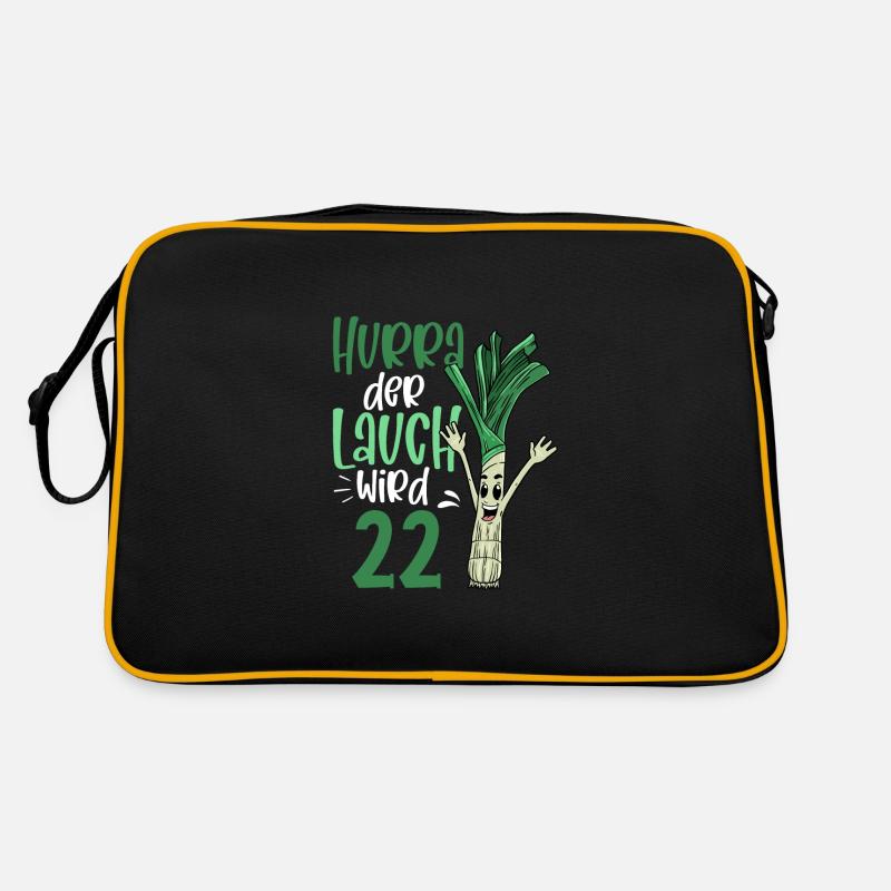 Hurra der Lauch wird 22 Retro Tasche