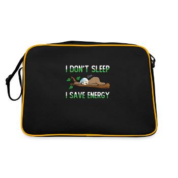Je ne dors pas J’économise de l’énergie - Sac Retro - noir/or - Dos