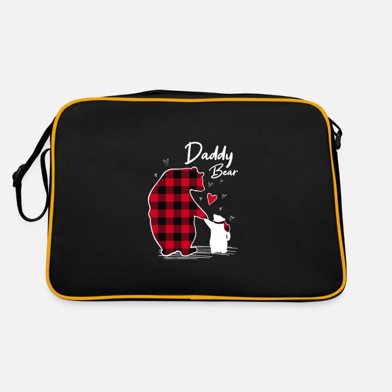 Daddy Bear - Retro Tasche - Schwarz/Gold