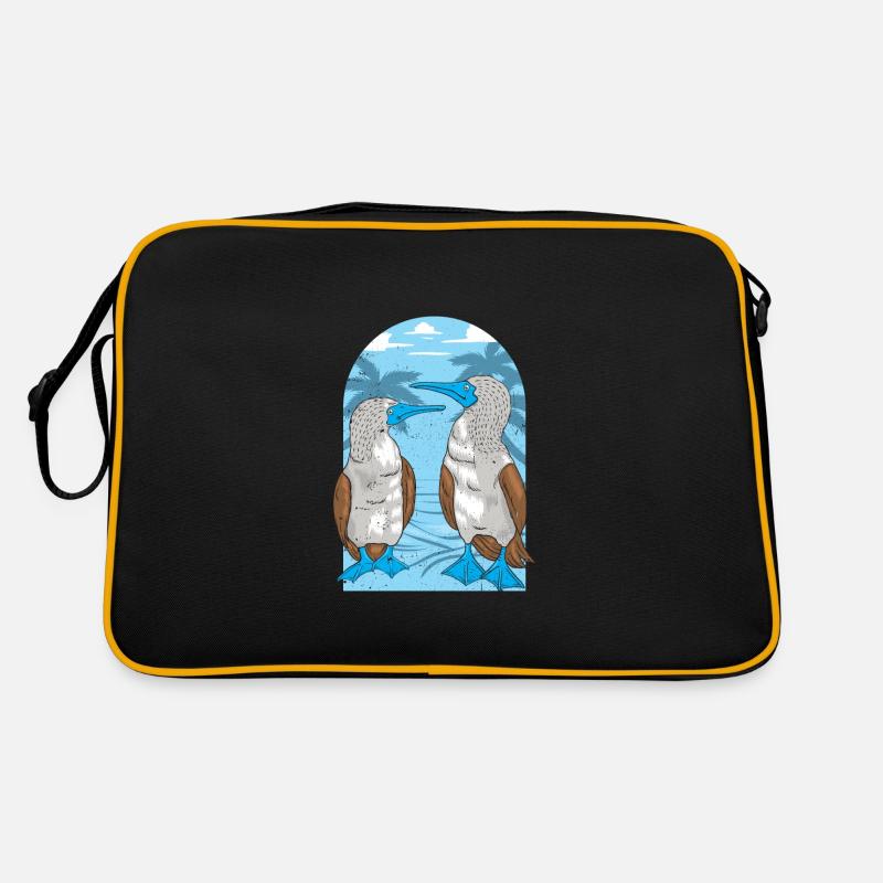 Seevögel Blaufußtölpel Retro Tasche