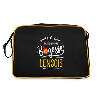 football lens bogosse foot supporter lensois - Sac Retro - noir/or - Dos