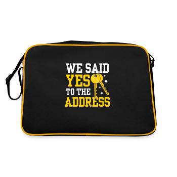 We Said Yes To The Address - Retro Tasche - Schwarz/Gold - Hinten
