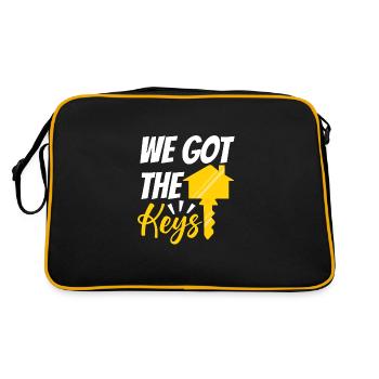 We Got The Keys - Retro Tasche - Schwarz/Gold - Hinten