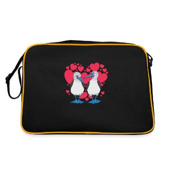 Saint-Valentin Coeur à pieds bleus - Sac Retro - noir/or - Dos