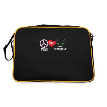 Peace Love Cheshire Chat - Sac Retro - noir/or - Dos