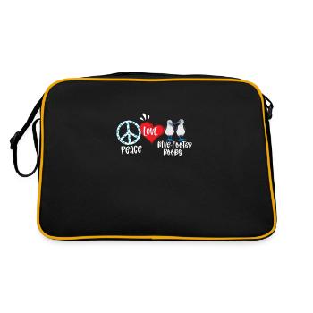 Peace Love Fou de Bassan à pieds bleus - Sac Retro - noir/or - Dos