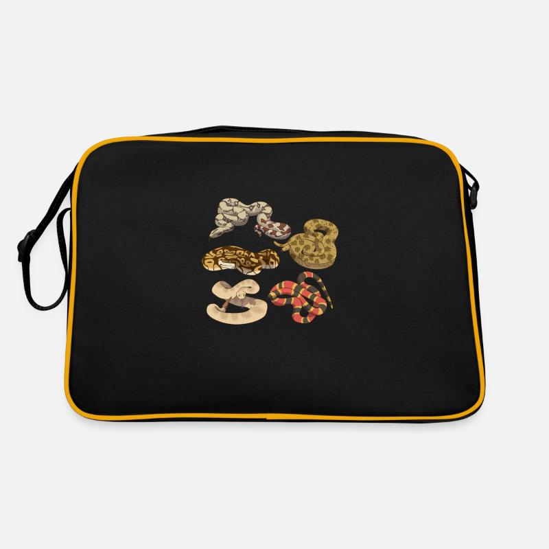 Cinq types différents de serpents Sac Retro
