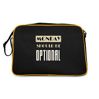 Lundi devrait être facultatif Lundi pire jour - Sac Retro - noir/or - Dos